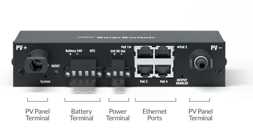UBIQUITI SM-SW-40 SUNMAX SOLARSWITCH salida de poesía