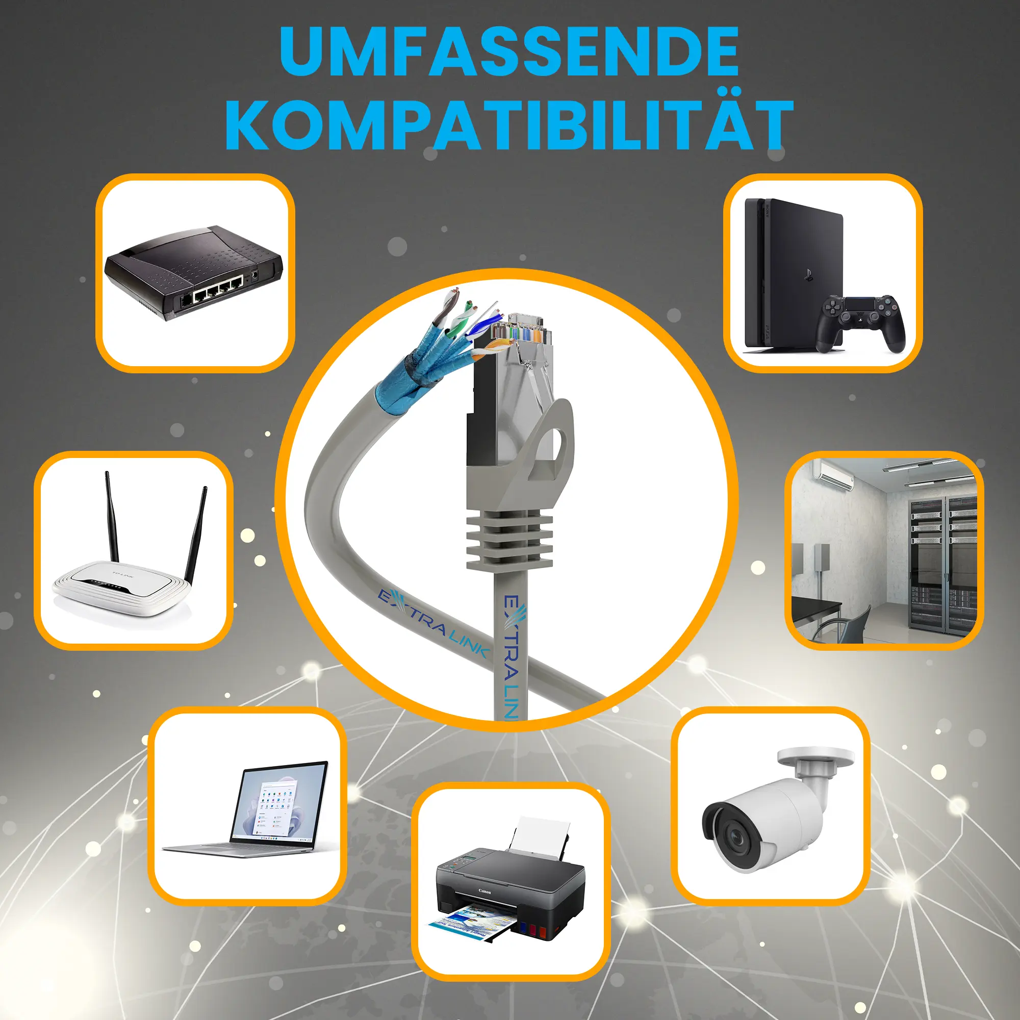 EXTRALINK CAT6A FTP (F/FTP) VERDRILLTE ZWEIDRAHTLEITUNG INNEN 500M