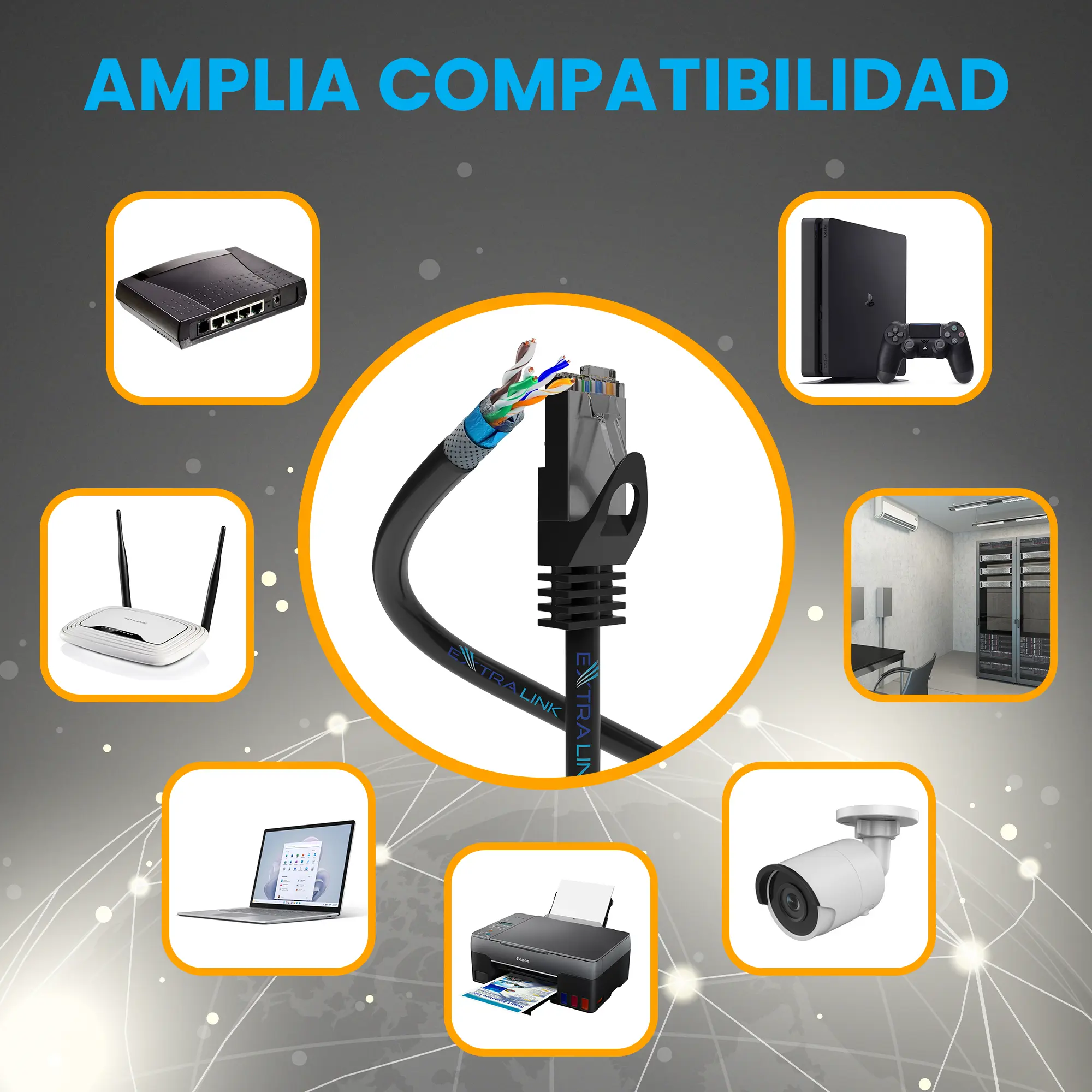 EXTRALINK CAT5E FTP (F/UTP) V2 PAR TRENZADO EXTERIOR 305M