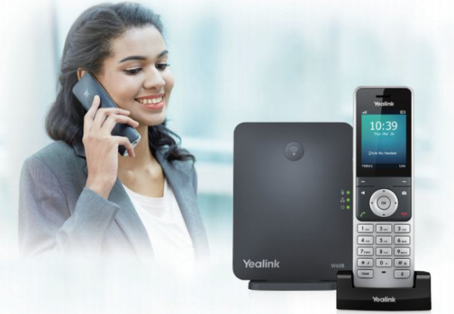 YEALINK W53H TELÉFONO VOIP IP DECT INALÁMBRICO CON FUENTE DE ALIMENTACIÓN