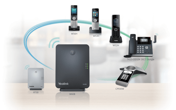 YEALINK W53H TELÉFONO VOIP IP DECT INALÁMBRICO CON FUENTE DE ALIMENTACIÓN