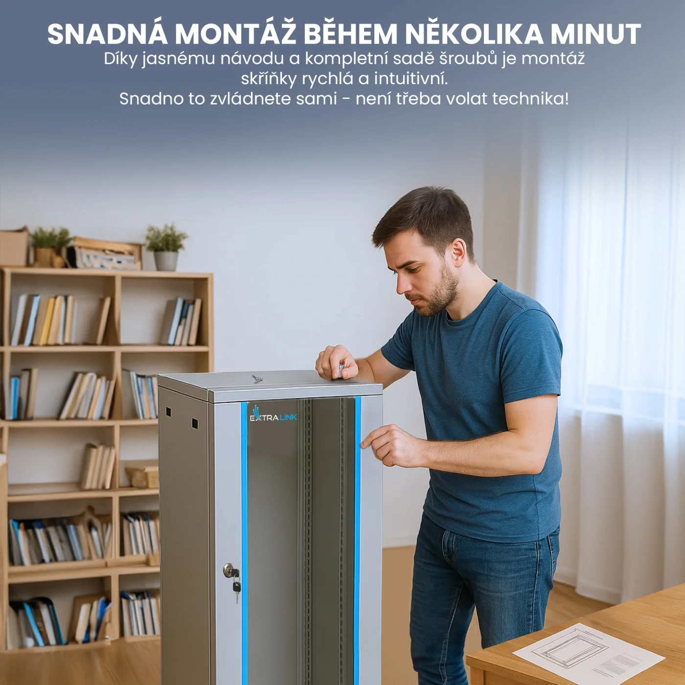 EXTRALINK 18U 600X600 NÁSTĚNNÁ SKŘÍŇKA NÁSTĚNNÁ ŠEDÁ