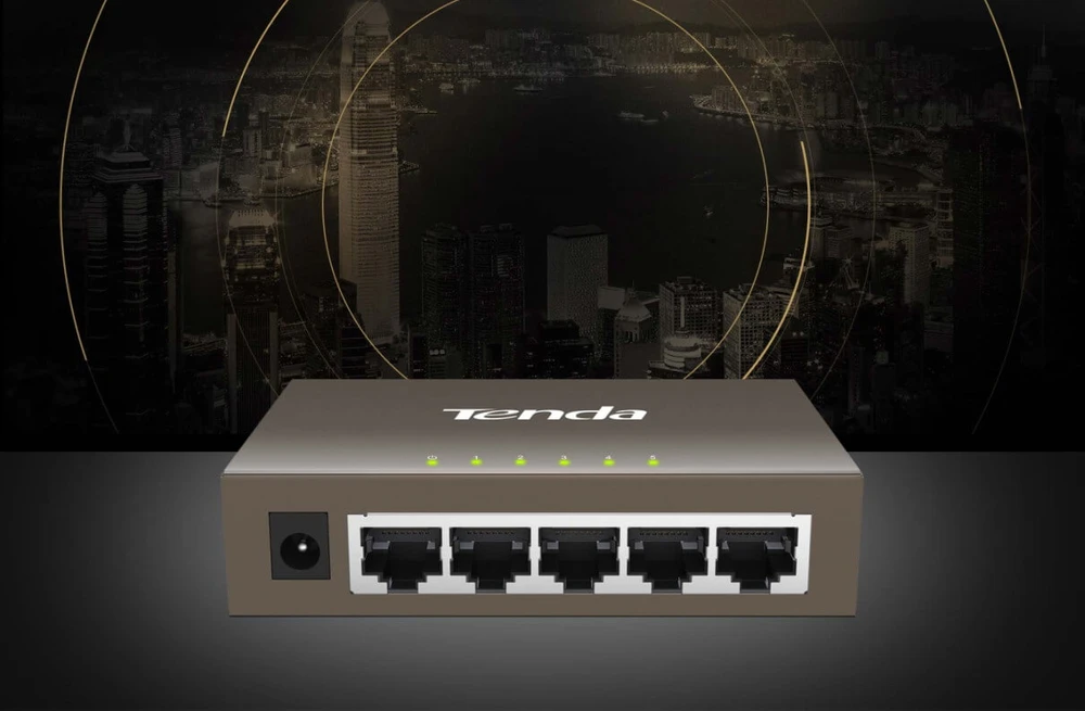 TENDA TEG1005D ГИГАБИТНЫЙ КОММУТАТОР, 5 ПОРТОВ 10/100/1000 МБИТ/С