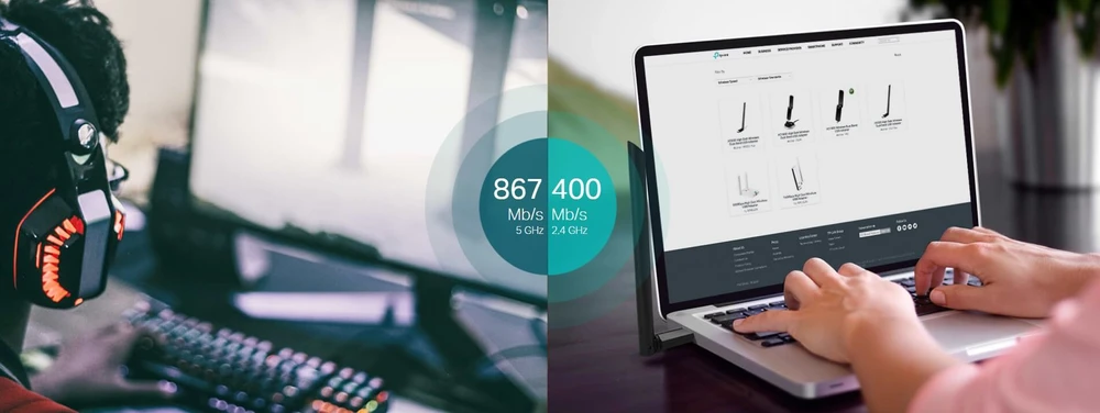 TP-LINK ARCHER T3U PLUS WIRELESS MU-MIMO USB ADAPTER AC1300 DUAL BAND