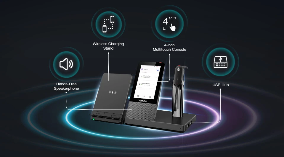 YEALINK WH67 DECT БЕСПРОВОДНАЯ КОНВЕРТИРУЕМАЯ ГАРНИТУРА