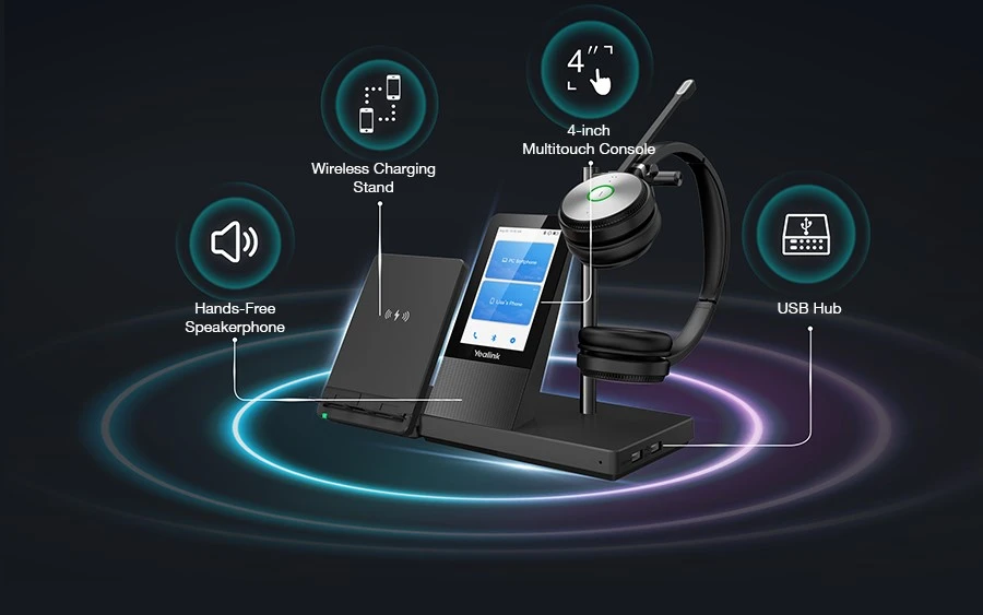 YEALINK WH66 DUAL DECT WIRELESS CONVERTIBLE HEADSET