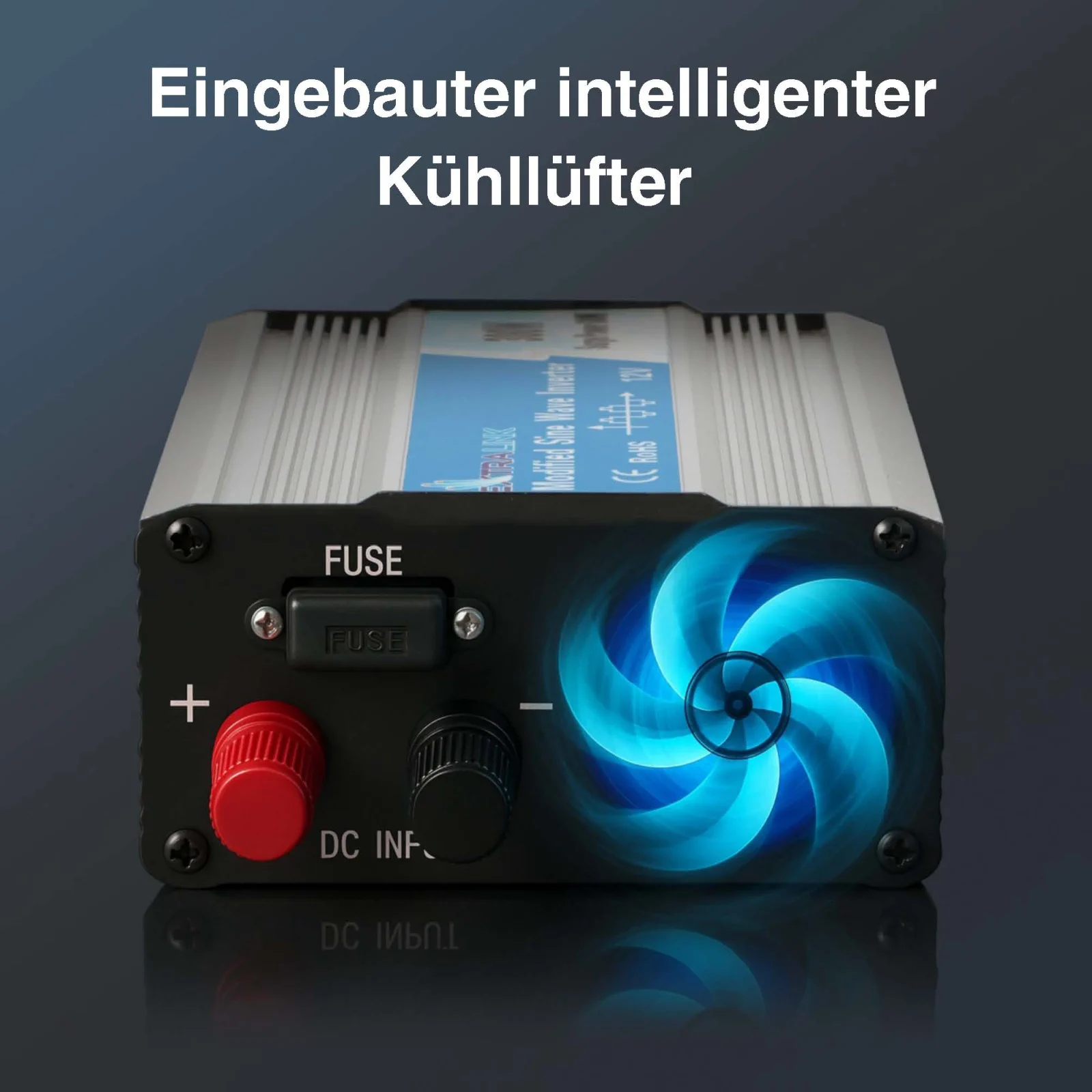 EXTRALINK AUTOSPANNUNGSWANDLER 12V - 230V, 300W, MODIFIZIERTER SINUS OPIM-300W