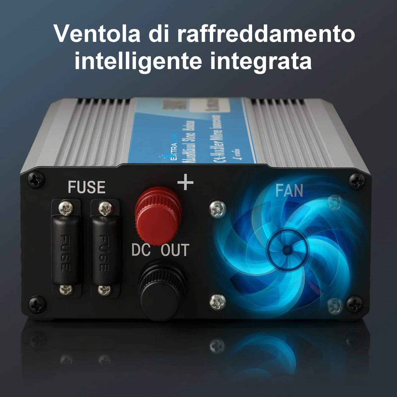 CONVERTITORE DI TENSIONE PER AUTO EXTRALINK 12V - 230V, 500W, SINUSOIDALE MODIFICATO OPIM-500W