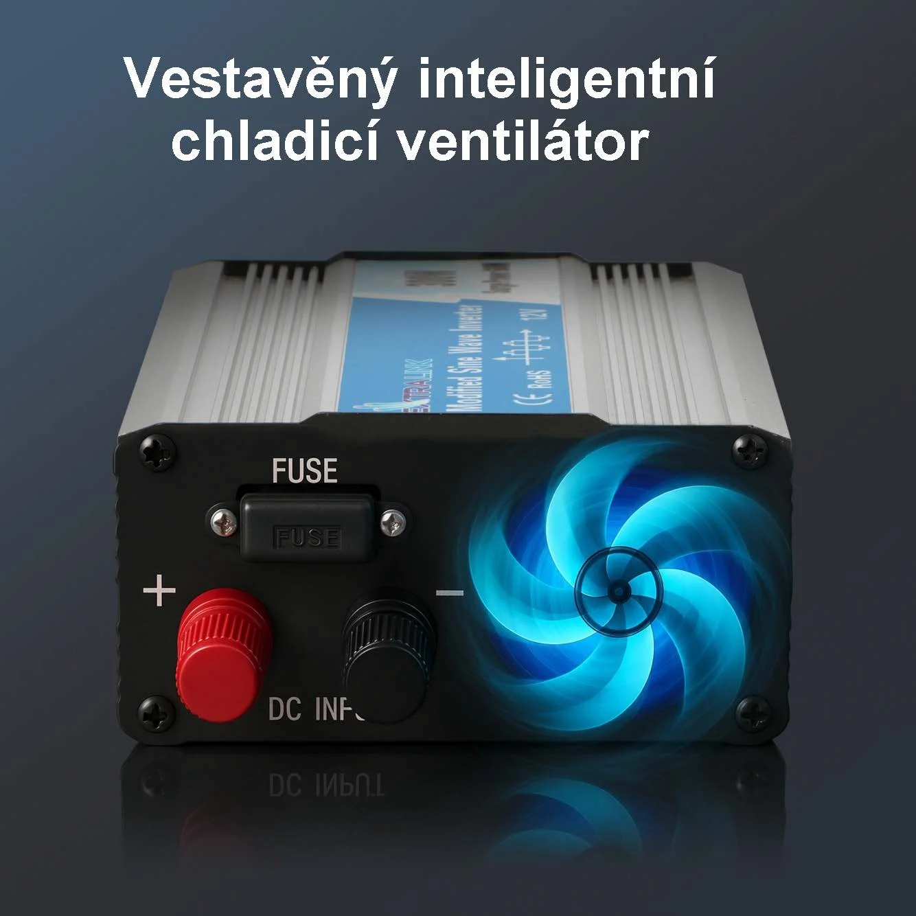 EXTRALINK MĚNIČ NAPĚTÍ 12V - 230V, 1000W, MODIFIKOVANÁ SINUSOVKA OPIM-1000W