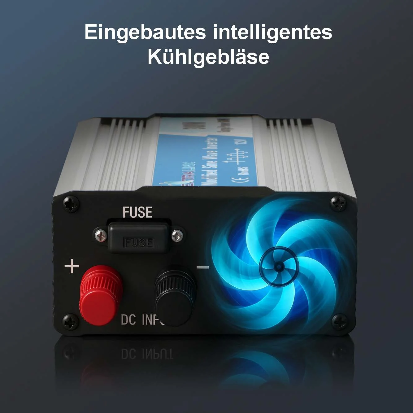 EXTRALINK SPANNUNGSWANDLER 12V - 230V, 1000W, MODIFIZIERTER SINUS OPIM-1000W