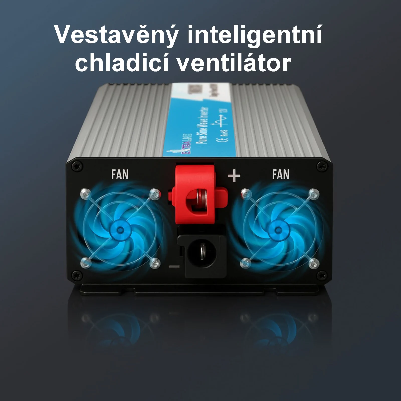 EXTRALINK MĚNIČ NAPĚTÍ 12V - 230V, 1000W, PURE SINUS OPIP-1000W