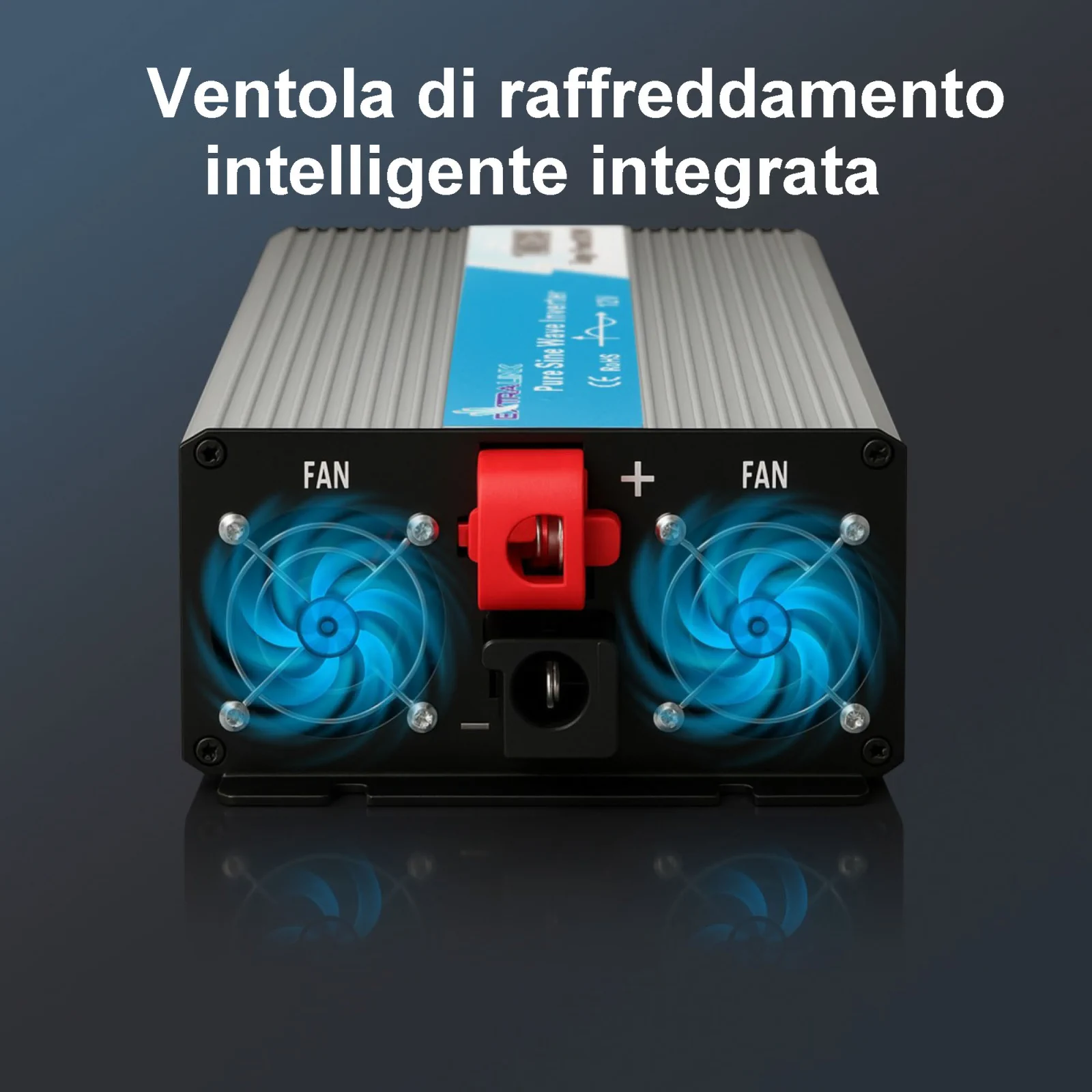 CONVERTITORE DI TENSIONE EXTRALINK 12V - 230V, 1000W, SINUSOIDALE PURO OPIP-1000W