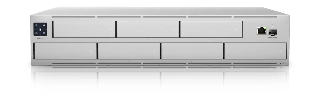 UBIQUITI UNIFI 7BAY NETWORK VIDEO RECORDER UNVR SLOTS PARA 7x 8TB, 1x SFP 10G, 1x GIGABIT PORT, RAID 1 OU RAID 5, ATÉ 60 CAMÂRAS DE HD COMPLETO