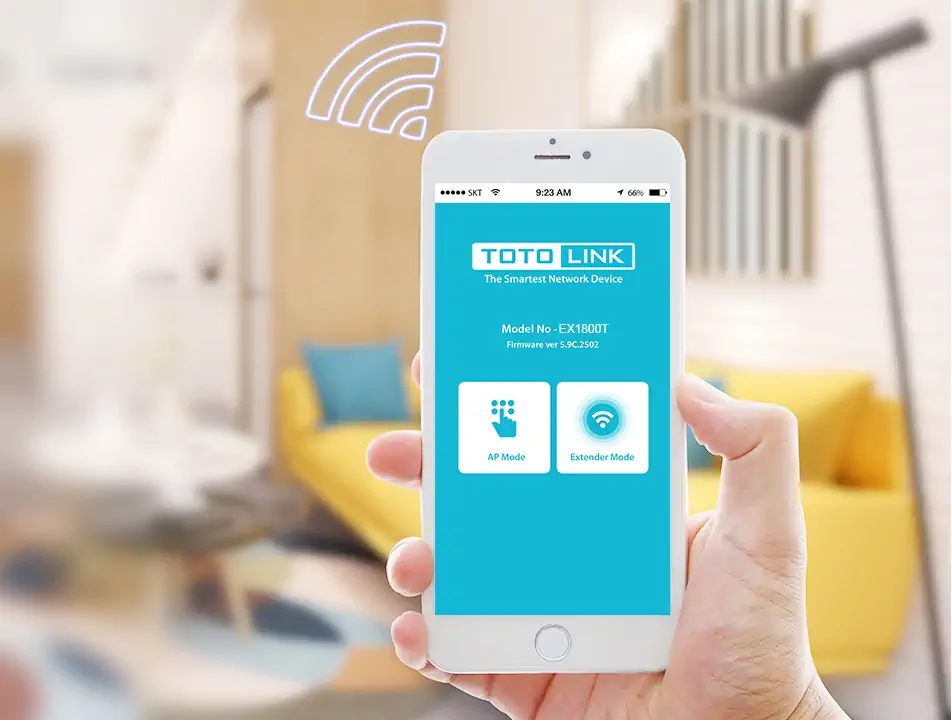 TOTOLINK EX1800T AX1800 WIFI6 DUAL BAND WI-FI RANGE EXTENDER