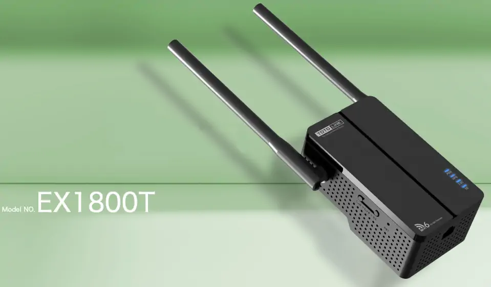 TOTOLINK EX1800T AX1800 WIFI6 DUAL BAND WI-FI RANGE EXTENDER