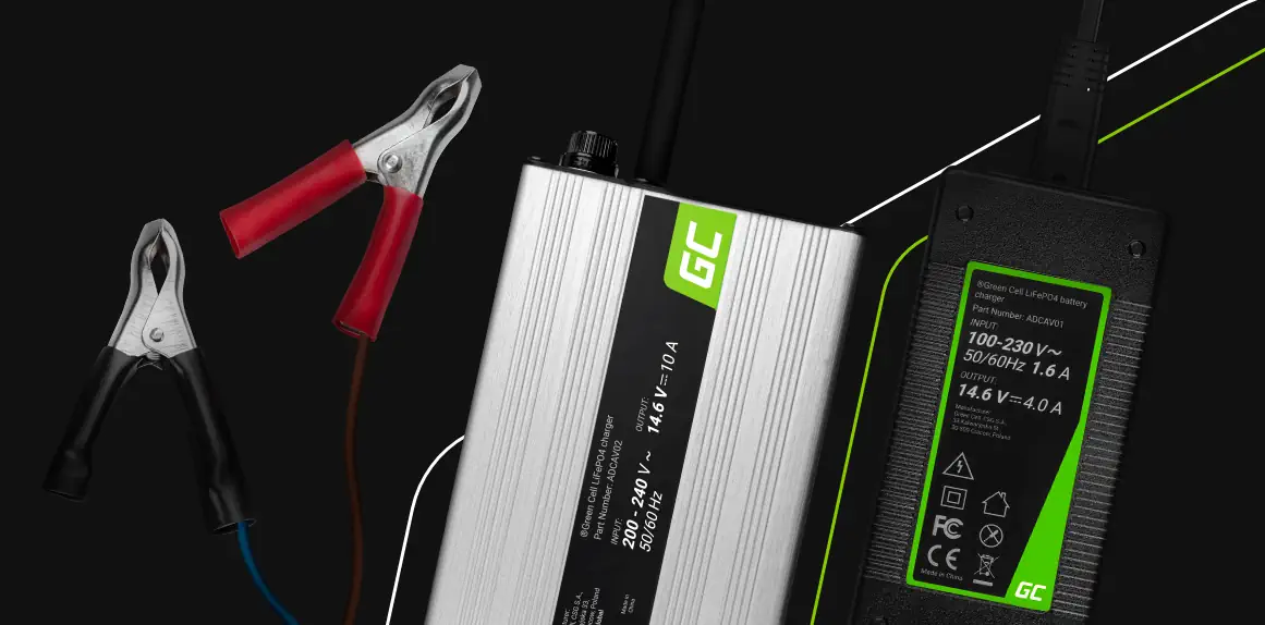 GREEN CELL ADCAV02 AGM 14.6V 10A ЗАРЯДНОЕ УСТРОЙСТВО ДЛЯ АККУМУЛЯТОРА LIFEPO4
