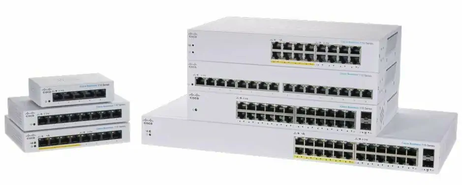 CISCO CBS110-24PP 24-PORTOVÝ 10/100/1000 SPÍNAČ S 12 POE PORTY, 100W, NEMANAGEMENT