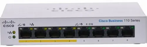 CISCO CBS110-8PP-D 8-ПОРТОВЫЙ КОММУТАТОР 10/100/1000 С 4 ПОРТАМИ POE, 32 ВТ, НЕУПРАВЛЯЕМЫЙ