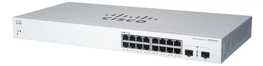 CISCO CBS220-16T-2G CONMUTADOR DE 16 PUERTOS 10/100/1000, 2X SFP