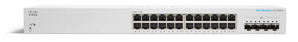 CISCO CBS220-24T-4X 24-ПОРТОВЫЙ КОММУТАТОР 10/100/1000, 4X SFP+