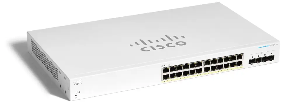 CISCO CBS220-24P-4X 24-PORT 10/100/1000 PO SWITCH, 4X SFP , 195W