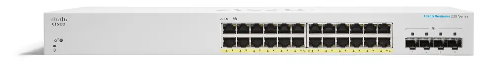 CISCO CBS220-24P-4X 24-PORT 10/100/1000 PO SWITCH, 4X SFP , 195W