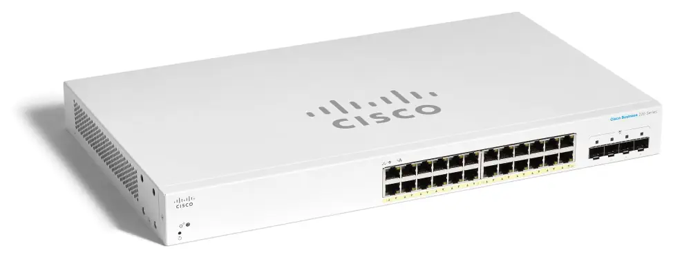 CISCO CBS220-24FP-4X 24-PORT 10/100/1000 POE SWITCH, 4X SFP+, 382W