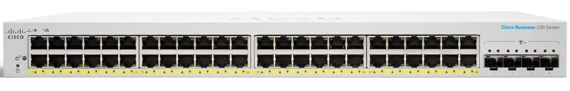 CISCO CBS220-48T-4G 48-PORT 10/100/1000 SWITCH, 4X SFP