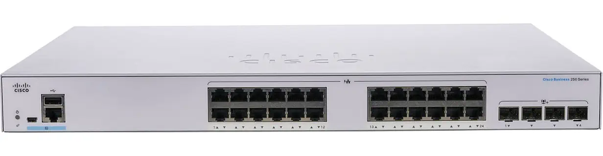 CISCO CBS250-24T-4G 24-PORT 10/100/1000 SWITCH, 4X SFP