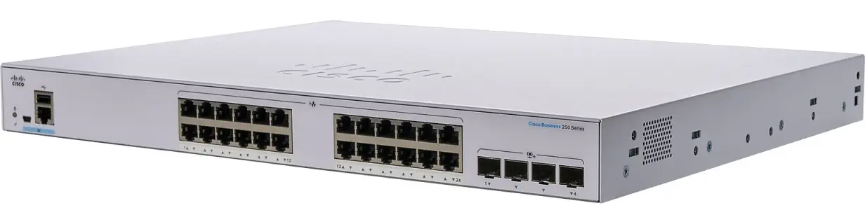 CISCO CBS250-24T-4G 24-PORT 10/100/1000 SWITCH, 4X SFP