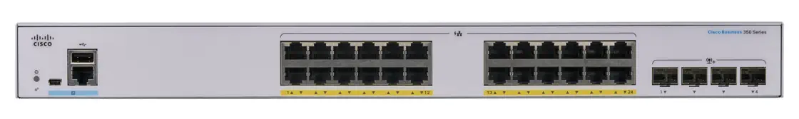 CISCO CBS350-24FP-4X 24-PORT 10/100/1000 POE SWITCH, 4X SFP+, 370W
