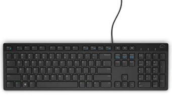DELL KB216 QUIETKEY KLAVYE US-EURO QWERTY, USB, SİYAH (580-ADHK)