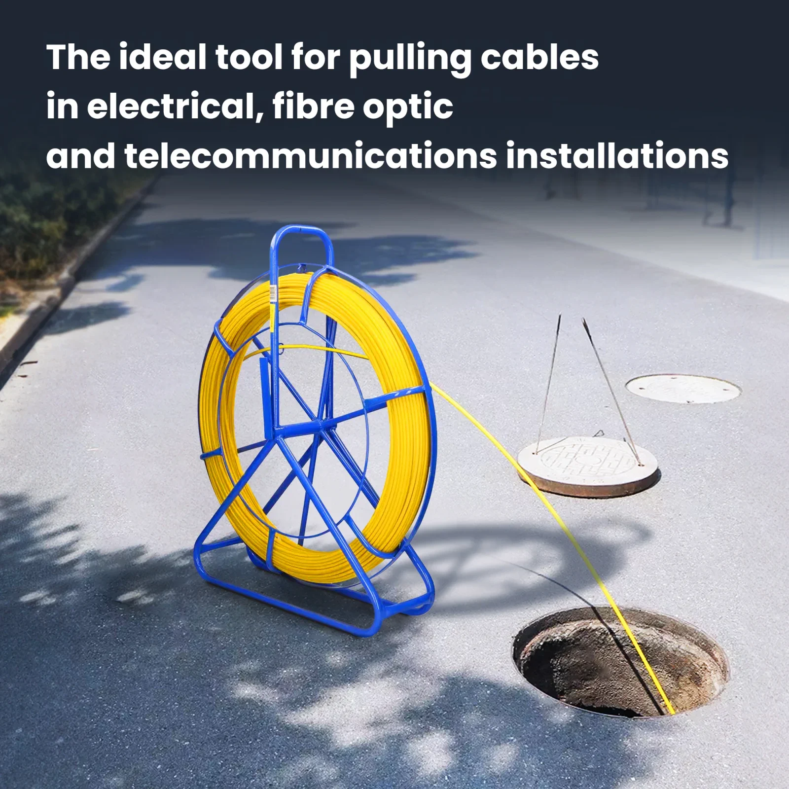 Extralink Pilot 3.8mm 50m | Fibra de vidro FRP, diâmetro 3.8mm, comprimento 50m, amarelo