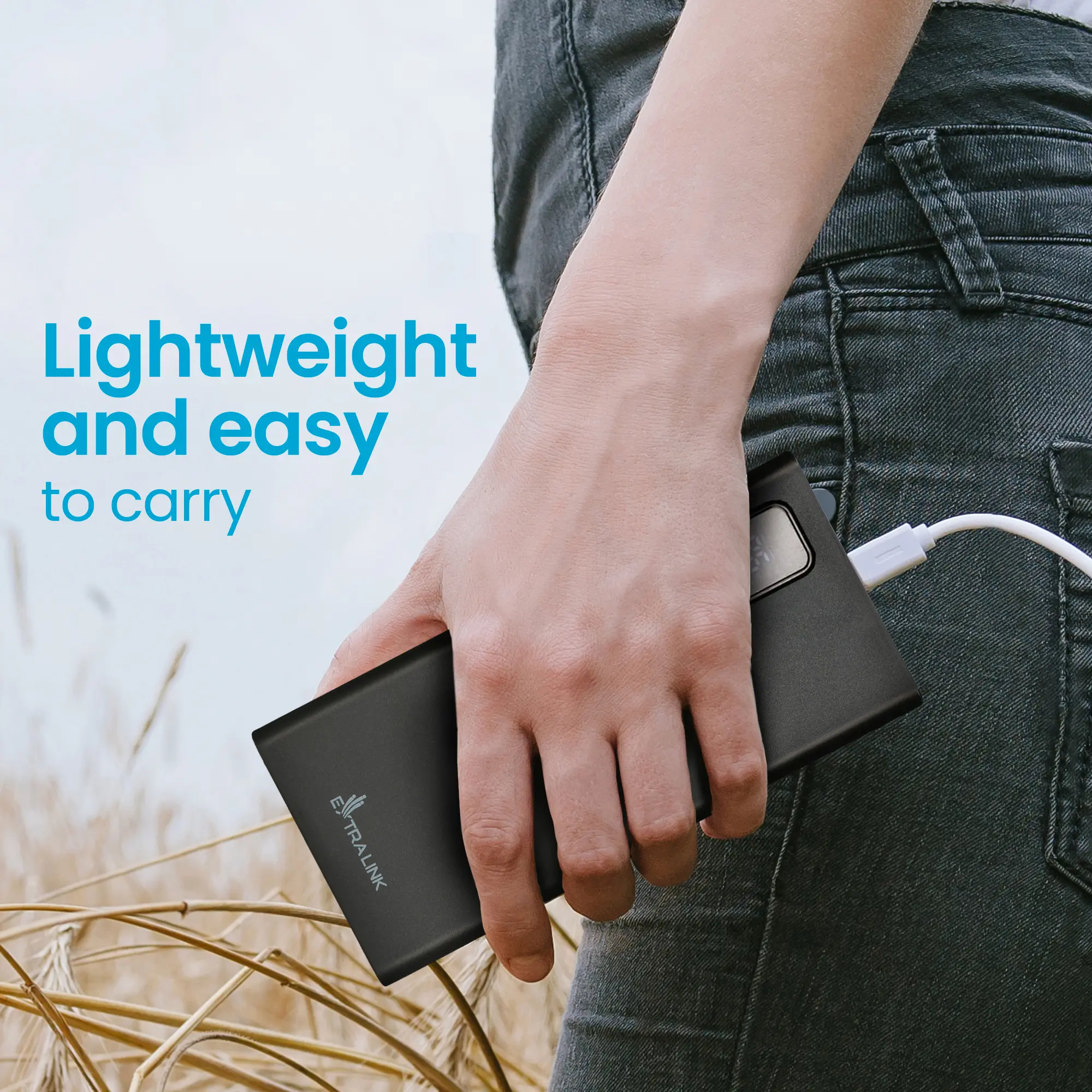 EXTRALINK EPB-067B 10000MAH FAST CHARGING POWER BANK NEGRO