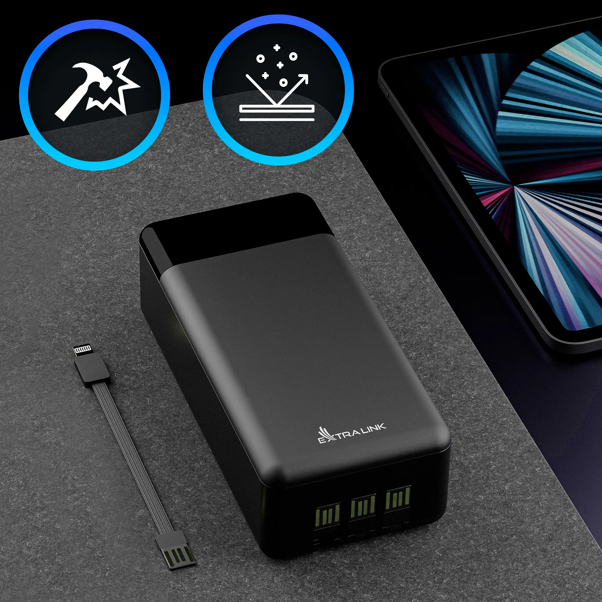EXTRALINK EPB-124 30000MAH SCHNELLLADUNG ENERGIE BANK SCHWARZ