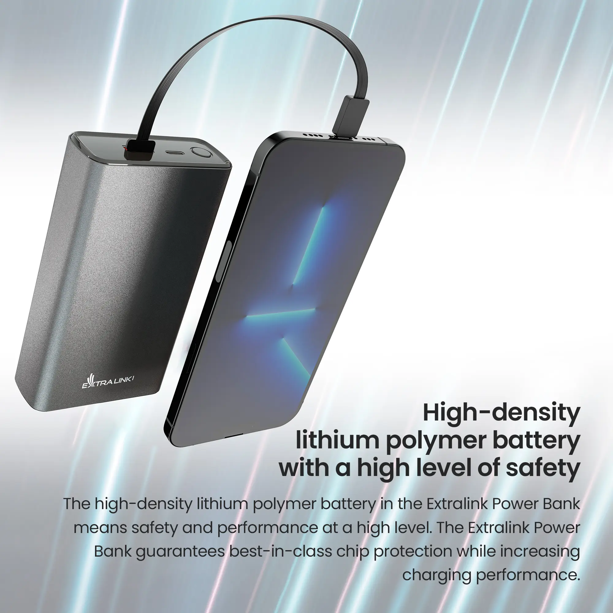 EXTRALINK EPB-068 20000MAH FAST CHARGING POWER BANK NEGRO