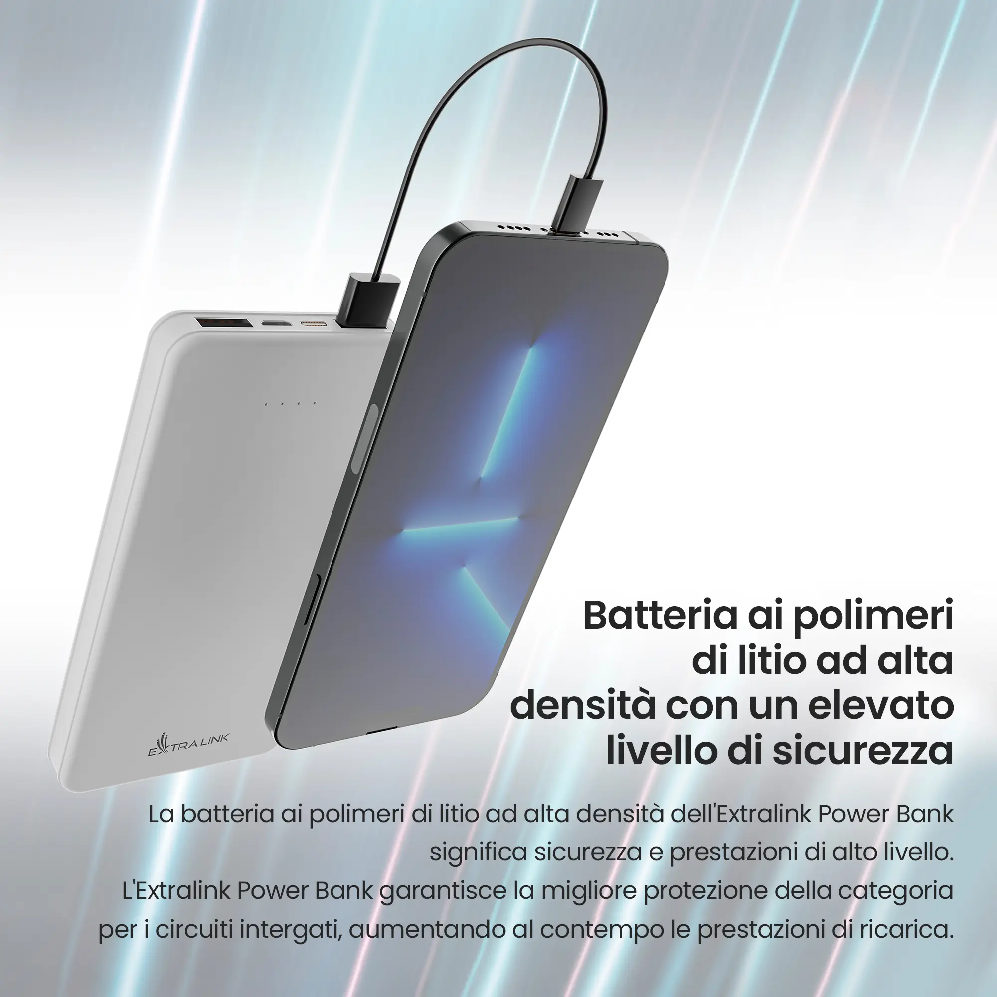 EPB-078W 10000MAH 5V POWER BANK BIANCO