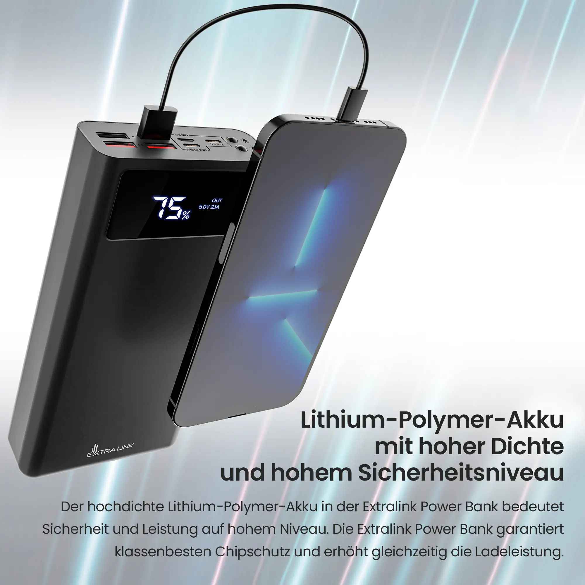 EPB-112 30000MAH 5V POWER BANK SCHWARZ