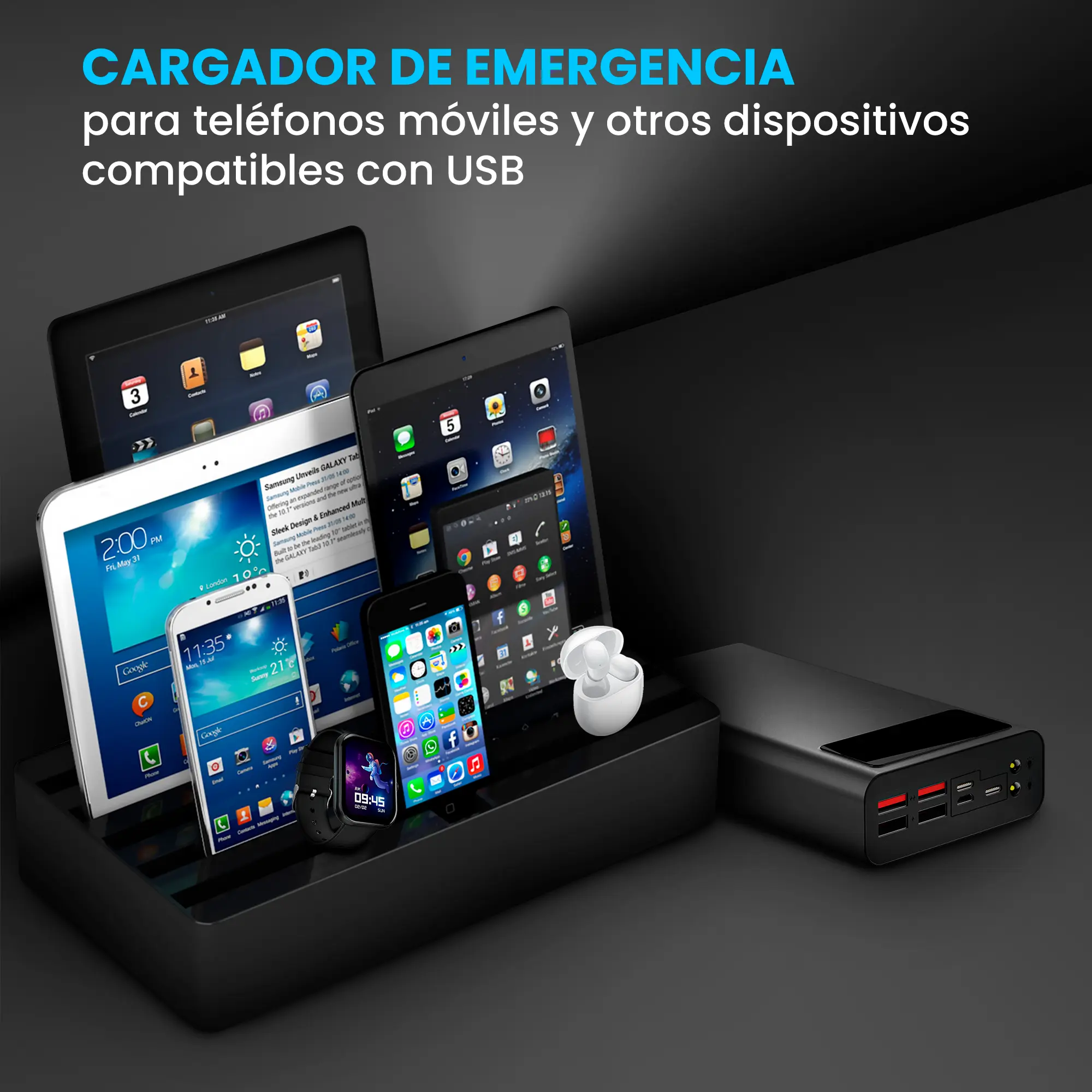 EXTRALINK EPB-112 30000MAH 5V POWER BANK NEGRO