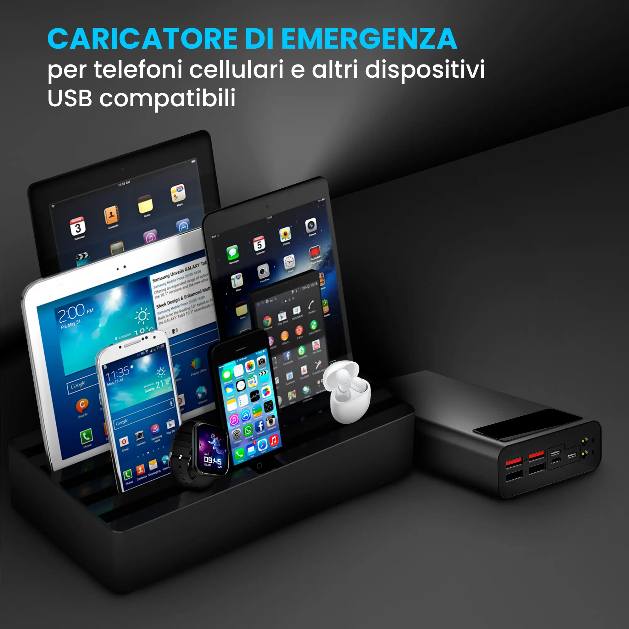 EXTRALINK EPB-112 30000MAH 5V POWER BANK NERO