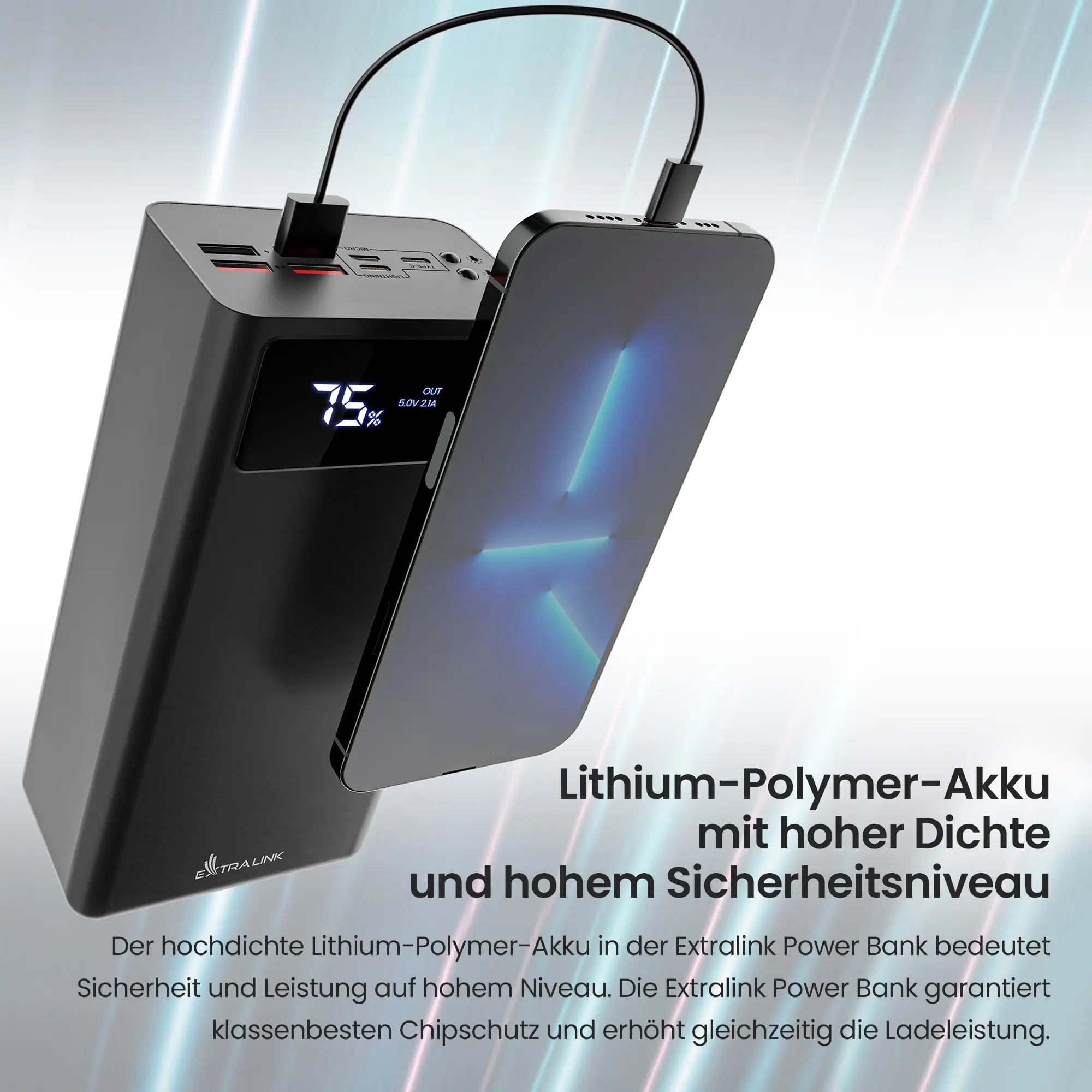 EPB-114 50000MAH 5V POWER BANK SCHWARZ