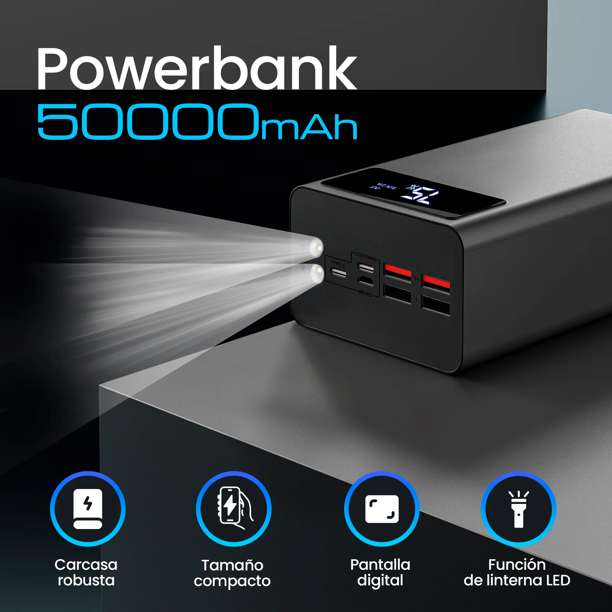 EXTRALINK EPB-114 50000MAH 5V POWER BANK NEGRO