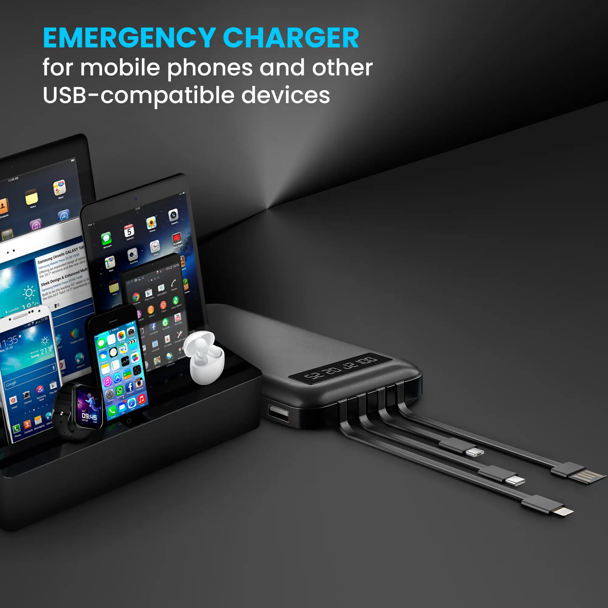 EXTRALINK EPB-083 10000MAH 5V POWER BANK BLACK