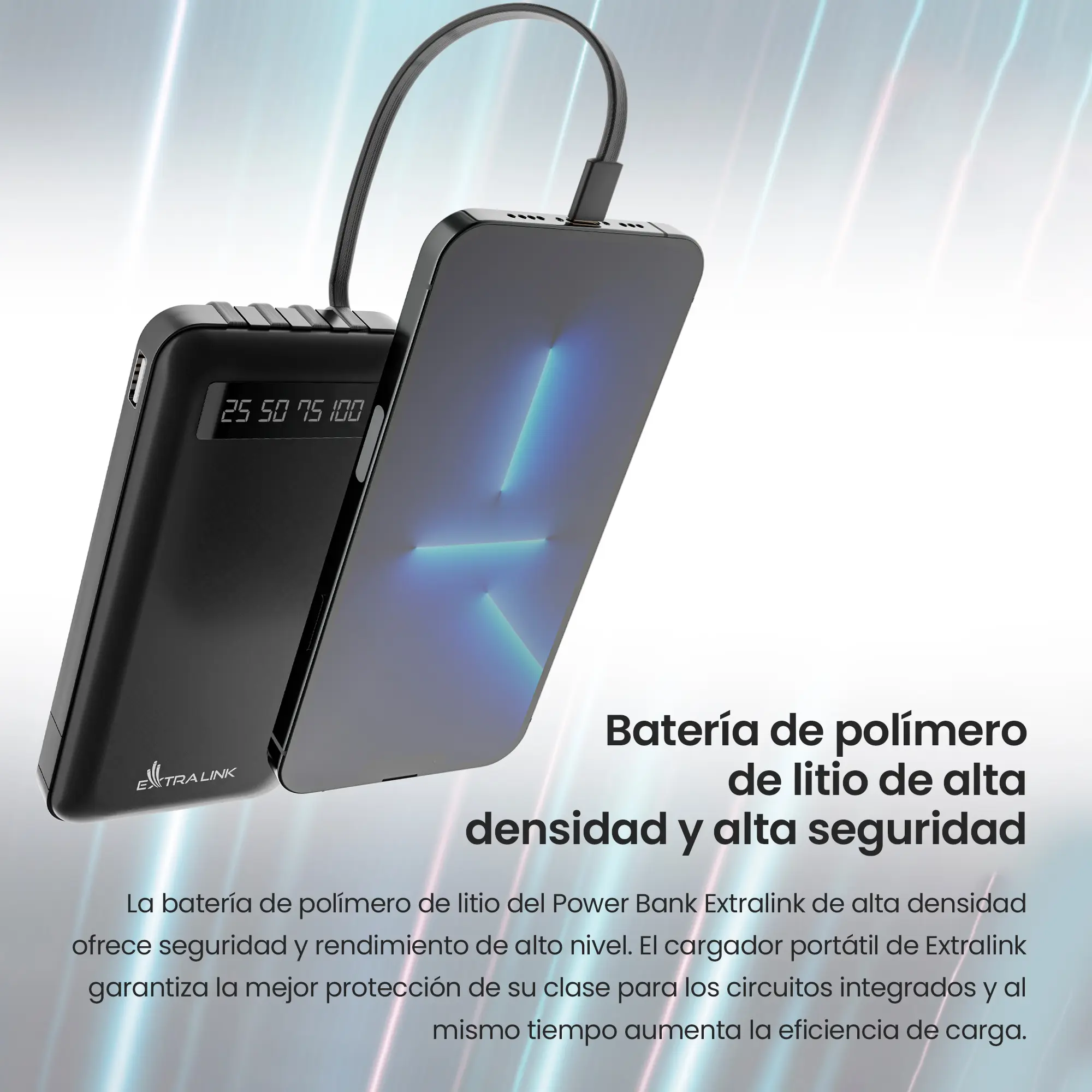 EXTRALINK EPB-083 10000MAH 5V POWER BANK NEGRO