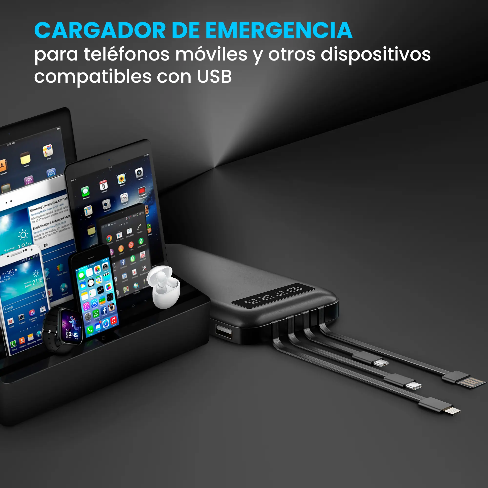 EXTRALINK EPB-083 10000MAH 5V POWER BANK NEGRO
