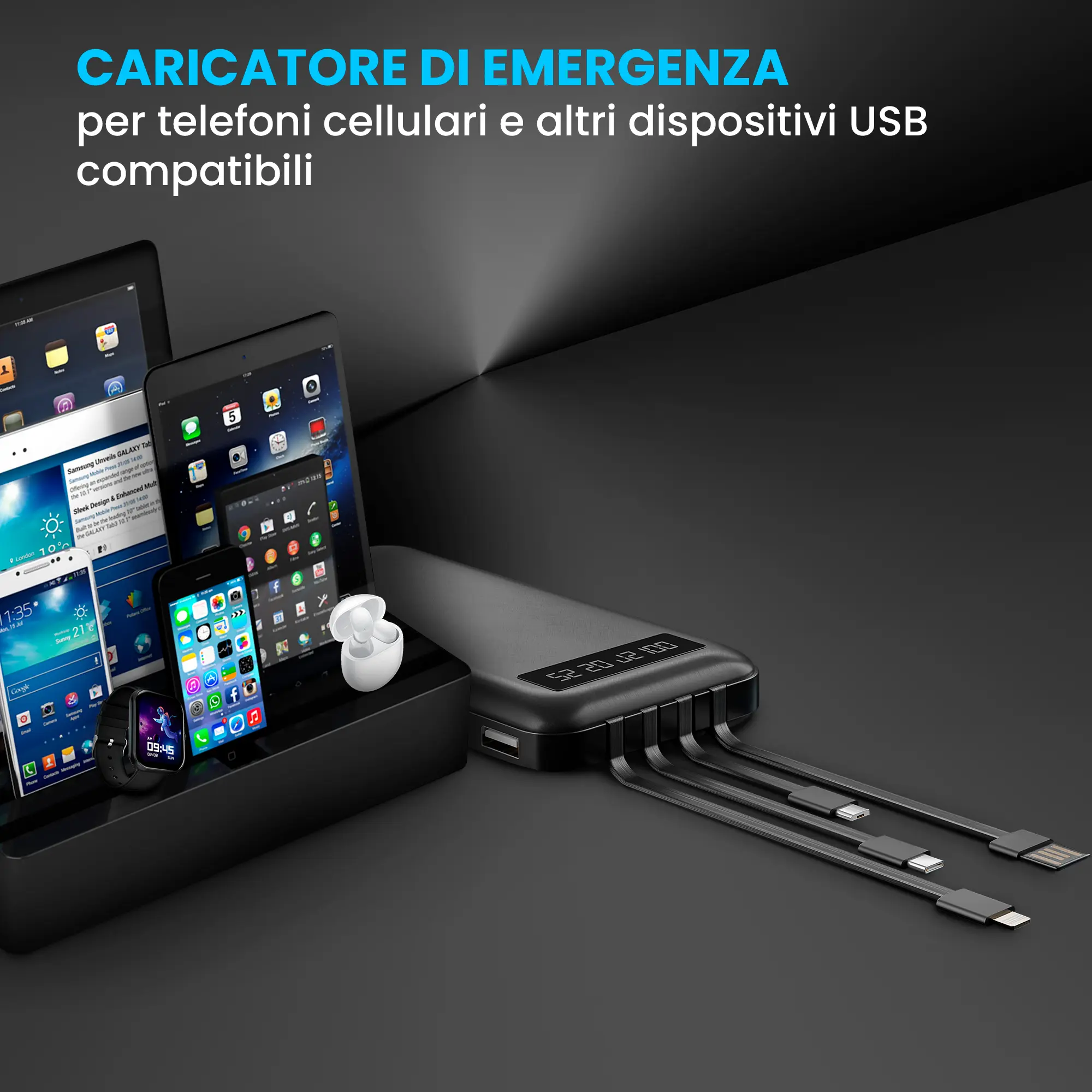 EXTRALINK EPB-083 10000MAH 5V POWER BANK NERO