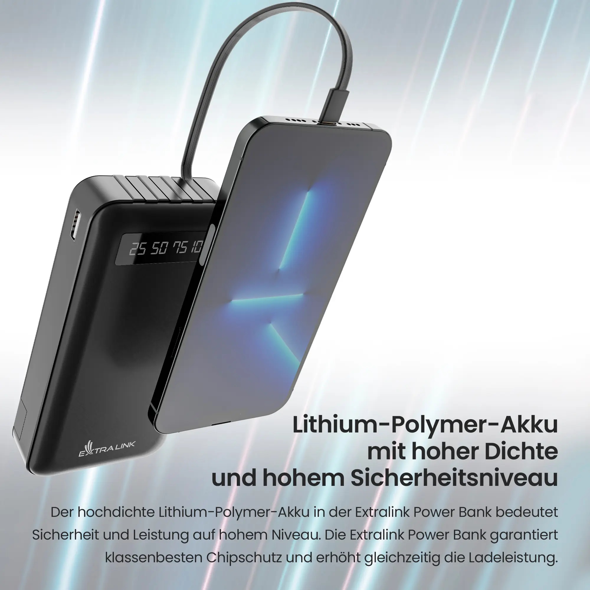 EXTRALINK EPB-083 10000MAH 5V POWER BANK SCHWARZ