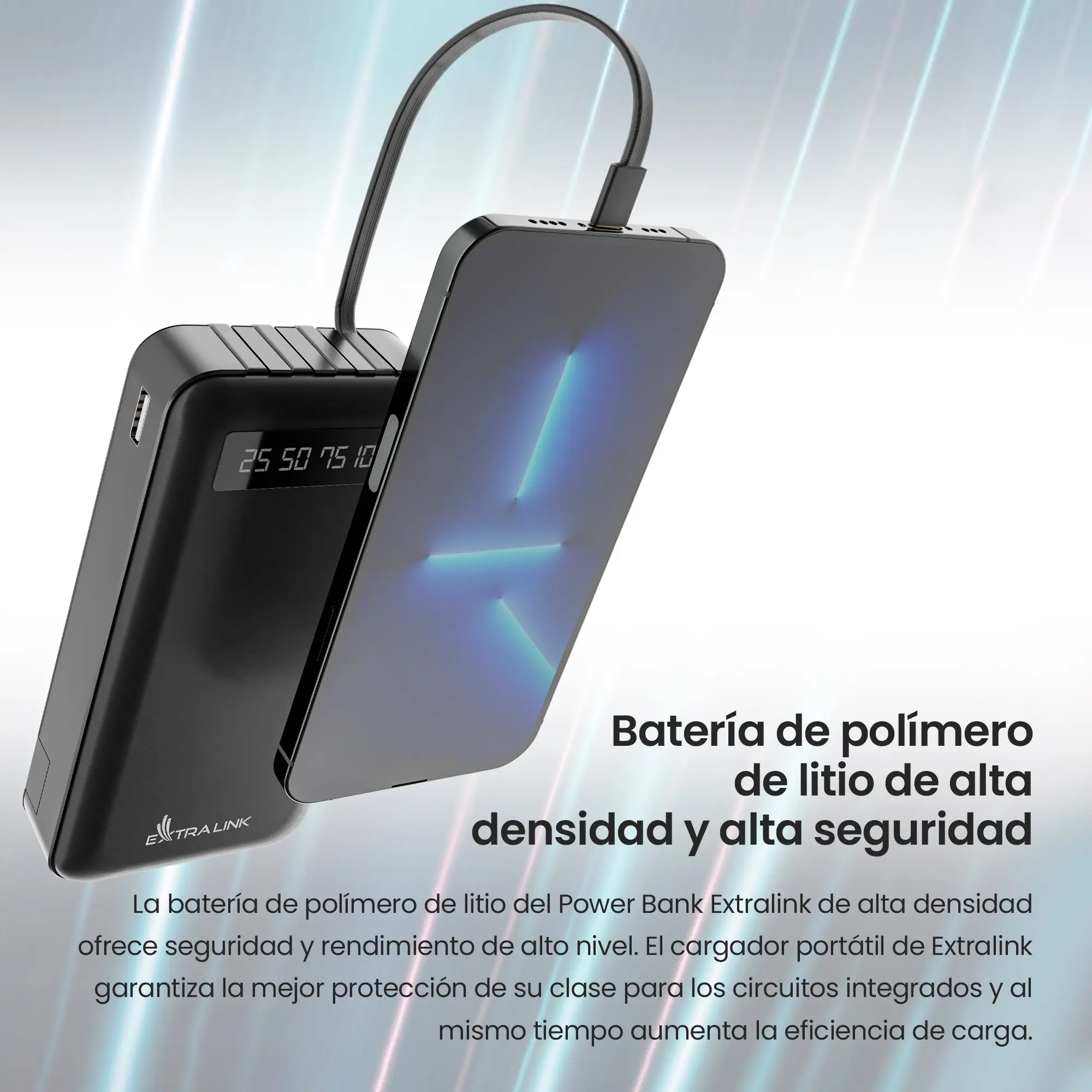 EXTRALINK EPB-083 10000MAH 5V POWER BANK NEGRO