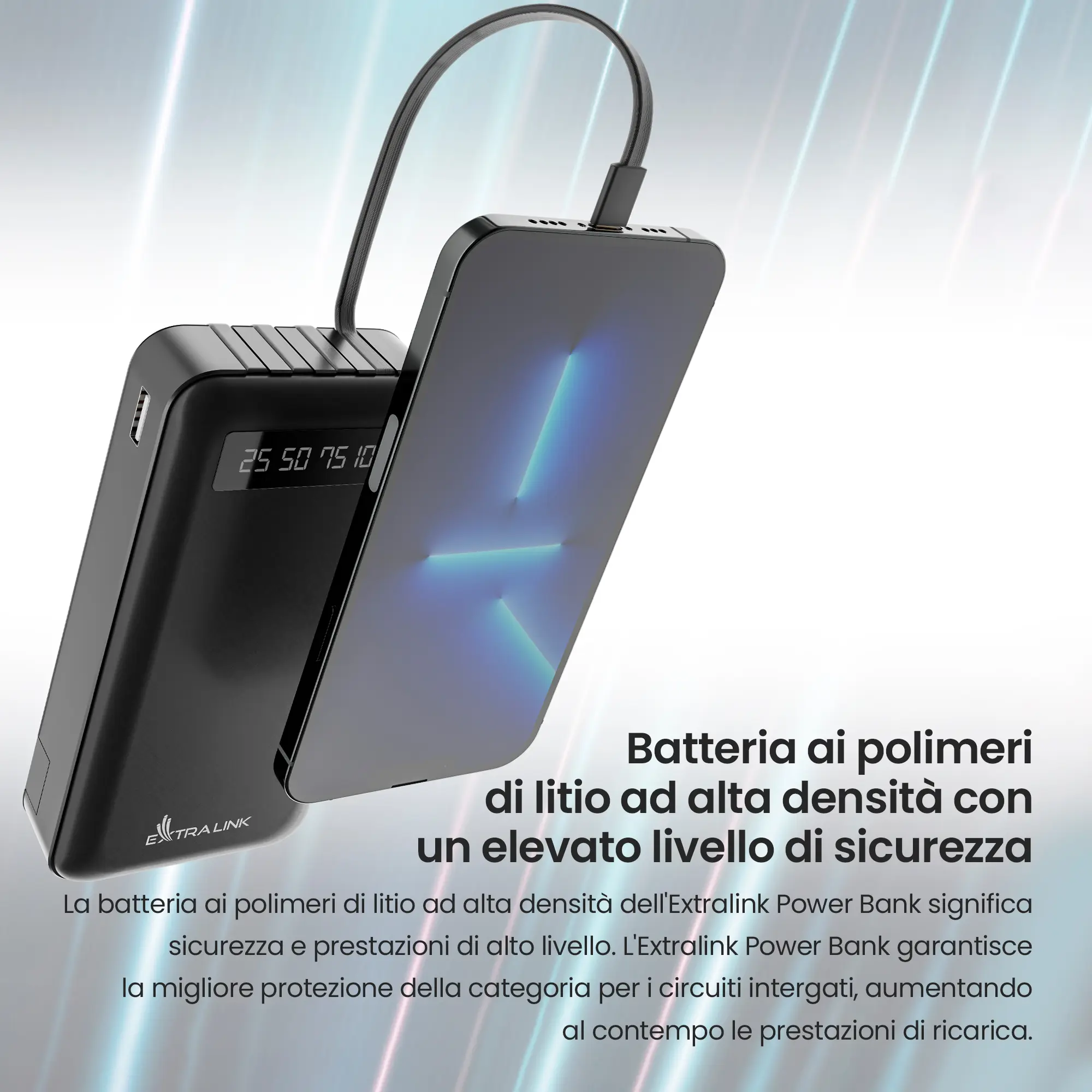 EXTRALINK EPB-083 10000MAH 5V POWER BANK NERO