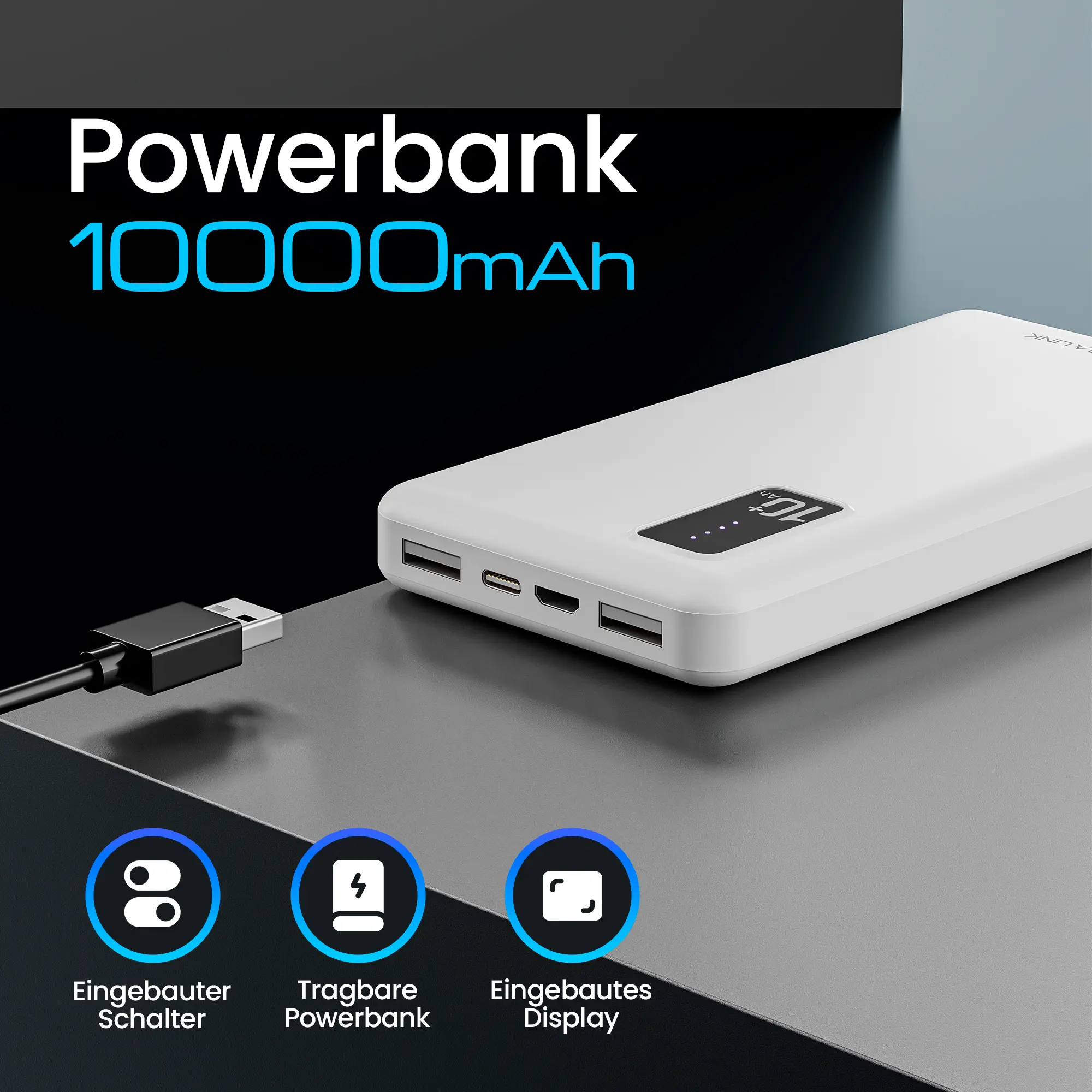 EXTRALINK EPB-098W 10000MAH 5V POWER BANK WEISS